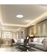 V-Tac 40W LED taklampe med fjernkontroll - 3-i-1 CCT, dimbar, trefinish, Designer Domelight