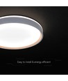 V-Tac 60W Designer taklampe med fjernkontroll - 3-i-1 CCT, dimbar, trefinish