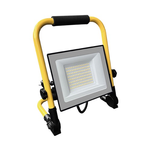50W LED-lyskaster på stativ - 3m ledning, arbeidslampe, sort hus, IP65, CREE chip, 6 års garanti