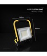 50W LED-lyskaster på stativ - 3m ledning, arbeidslampe, sort hus, IP65, CREE chip, 6 års garanti