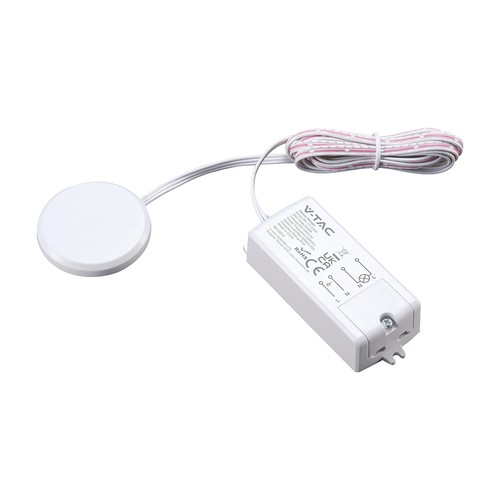 V-Tac infrarød berøringssensor, hvit - Maks 600W LED, innebygd touch-funksjon