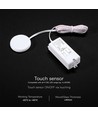 V-Tac infrarød berøringssensor, hvit - Maks 600W LED, innebygd touch-funksjon