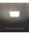 V-Tac 12W BACKLIT utenpåliggende panel - Firkantet, 3-i-1 CCT, Cree chip, 6 års garanti