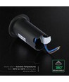V-Tac 1W LED nedgravningsspot - IP67, sort hus, 6400K