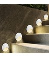 3W LED innfellingsspot til trapper - Rund, hvit, aluminium, IP65, 3000K, inkl. lyskilde