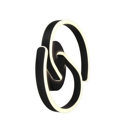 22W LED designer vegglampe - 30x11cm, 4000K, sort, inkl. lyskilde