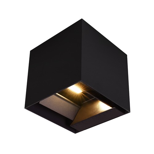 V-Tac 9W Solara vegglampe med sensor - Solcelle, IP65, 3-i-1 CCT, sort