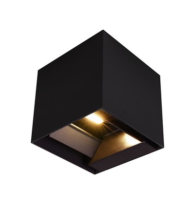 V-Tac 9W Solara vegglampe med sensor - Solcelle, PIR-sensor, IP65, 3-i-1 CCT, sort armatur