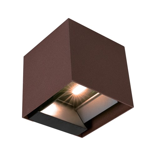 V-Tac 9W Solara vegglampe med sensor, CCT - IP65, PIR-sensor, Cortenfarget, solcelle, 3 lysfarger