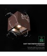V-Tac 9W Solara vegglampe med sensor, CCT - IP65, PIR-sensor, Cortenfarget, solcelle, 3 lysfarger