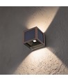 V-Tac 9W Solara vegglampe med sensor, CCT - IP65, Corten-hus, solcelle, PIR-sensor