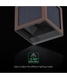 V-Tac 9W Solara vegglampe med sensor, CCT - IP65, Corten, solcelle