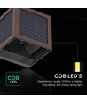 V-Tac 9W Solara vegglampe med sensor, CCT - IP65, Corten, solcelle