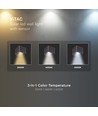 V-Tac 9W Solara vegglampe med sensor, CCT - IP65, Cortenfarget, solcelle