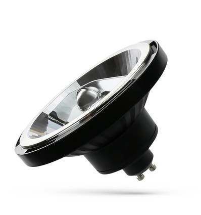 GU10 12W sort LED-spot - AR111