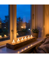 6-pakning hvite LED-telys inkl. ladebase - Inkl. fjernkontroll, timer