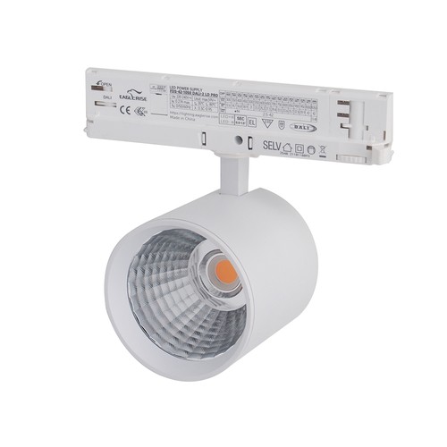 LEDlife 30W hvit DALI skinnespot - RA 90, 38 grader, 3-faset