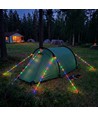 3m hvitt tau med RGB-lys - Med karabinkrok, maks. 80kg belastning