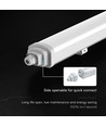 120cm 36W vanntett komplett LED-armatur - 120lm/W, IP65, CREE-chip, 6 års garanti