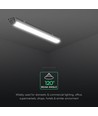 120cm 36W vanntett komplett LED-armatur - 120lm/W, IP65, CREE-chip, 6 års garanti