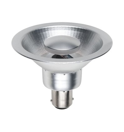 BA15d AR70 9W dimbar LED-pære, 12V - 510lm, 35 grader, grått kabinett