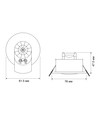 PIR bevegelses- og lyssensor 1200W - Hvit, innebygd sensor