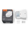 PIR bevegelses- og lyssensor 1200W - IP65, hvit