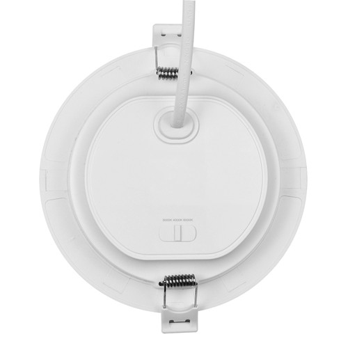 12W Dure 3 innfellingspanel - CCT, IP54, Ø14,5cm, hvit kant, 110 grader, rund