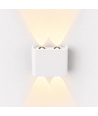 4W Luna opp/ned vegglampe - IP54 utendørs, CCT, 3 lysfarger, hvit, inkl. LED
