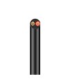 5m Kabel rød/svart, sort rund - 2x0,35mm², 12V-24V, til LED-strip