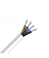 10m RGB-kabel, hvit rund - 4x0,35mm², 12-24V, til LED-strip