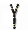 Sort Y-koblingsboks, 3-leder - IP68 vanntett, for skjøting av ledninger, Ø8-12mm kabel