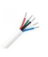 5m RGBW-kabel, hvit rund - 5x0,35mm², 12-24V, til LED-strip