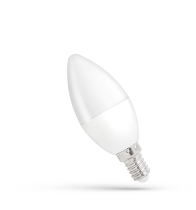 E14 8W LED-kronepære - C38, mattet glass