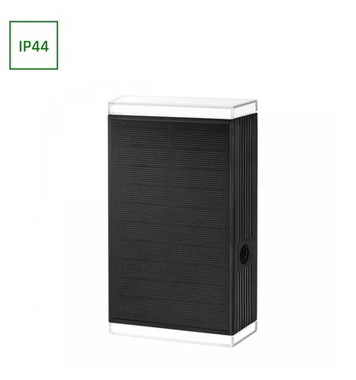 Lumina Dublo solcelle vegglampe, 3000K - 1800mAh, 16x10cm, sort kant, inkl. lyskilde