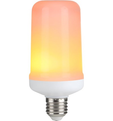 E27 5W LED-pære med flammeeffekt - 14cm, 1500K, flicker flame effect