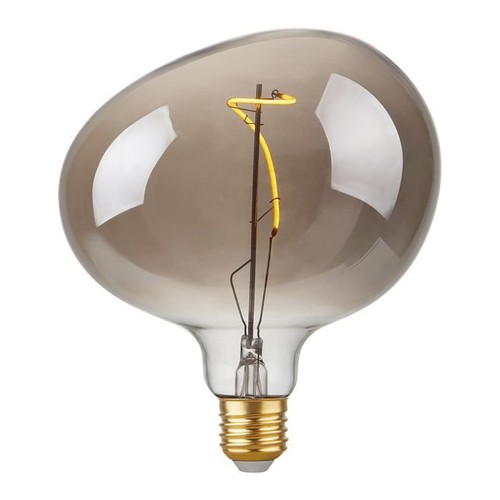 E27 4W LED Filament Flex Snoopy G150 - 130lm, 2200K, dimbar, røykfarget glass