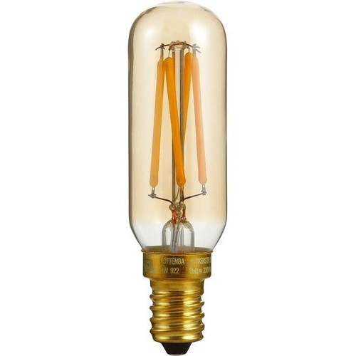 E14 4W dimbar LED rørpære - 8,5cm, 2200K, Gold, filament