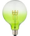 E27 4W dimbar LED filamentpære - G125, Flex Globe, Grønn, 140lm