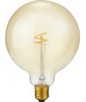 E27 4,2W Slim Flex Filament G125 - 470lm, dimbar, 2200K, gyllent glass