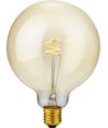 E27 4,2W Slim Flex Filament G125 - 470lm, dimbar, 2200K, gyllent glass