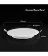24W Ø17cm Backlit LED innfellingspanel - 3-i-1 CCT, Cree chip, 6 års garanti, rund