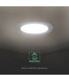24W Ø17cm Backlit LED innfellingspanel - 3-i-1 CCT, Cree chip, 6 års garanti, rund