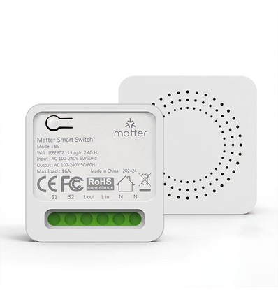Matter innbyggingsrelé - 16A, 3680W