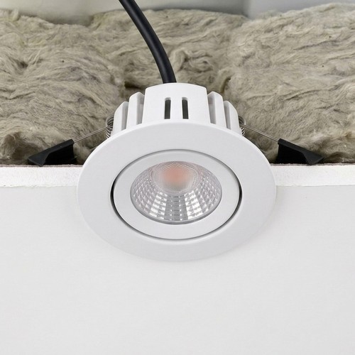 7W RA96 CCT + DimToWarm innfelt spot til isolasjon - dimbar, Hull: Ø6,8 cm, Mål: Ø9,3 cm