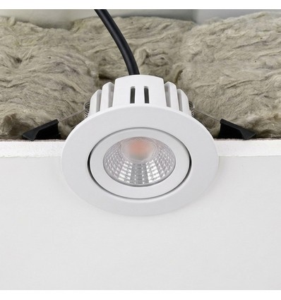 7W RA96 CCT + DimToWarm innfelt spot til isolasjon - dimbar, Hull: Ø6,8 cm, Mål: Ø9,3 cm