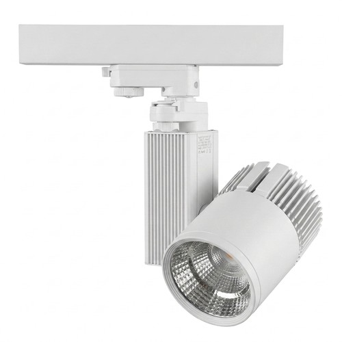 Outlet: 25W LED skinnespot - 3-faset, 3000K, RA90, hvit