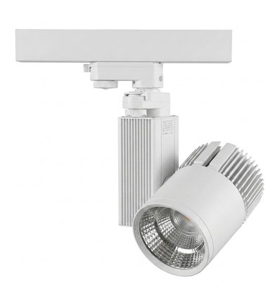 Outlet: 25W LED skinnespot - 3-faset, 3000K, RA90, hvit