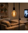 E27 dekorativ LED globepære - spiral filament, 5W, ekstra varmhvit