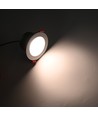6W Ø9cm innfellingsspot dimbar RA90 - 12-24V, hull: Ø7,5 cm, mål: Ø9 cm, hvit kant